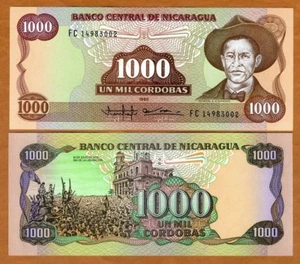 Nicaragua, 1000 Cordobas, 1985, P-156, UNC - Picture 1 of 1