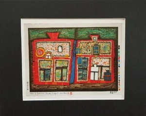 Friedensreich Hundertwasser "2 To 13 Windows afloat" Matted Offset Litho 1986 - Picture 1 of 2