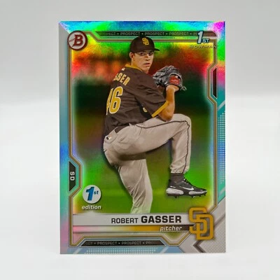 2021 Bowman Draft 1st Edition Robert Gasser Sky Blue Foil 1st Bowman #BD-135 - Image 1 of 2