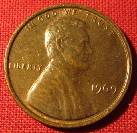 1969 P Lincoln Memorial Cent - VG Very Good to VF Very Fine - 95% Copper Cover
