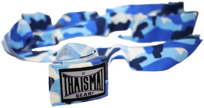 Camouflage Blue Hand Wraps for Boxing 180" Equipment Wrist MMA UFC Muaythai Kick - Image 1 of 2