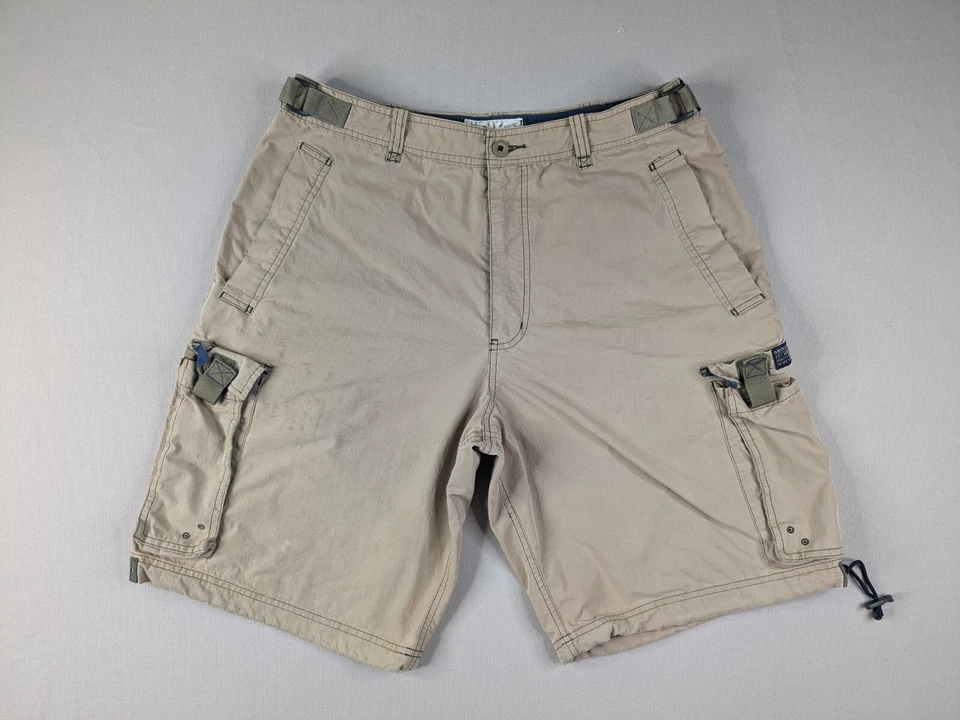 Abercrombie Fitch Shorts Adult Medium AF92 Paratrooper Cargo Cotton Nylon Tan* - Image 1 of 4