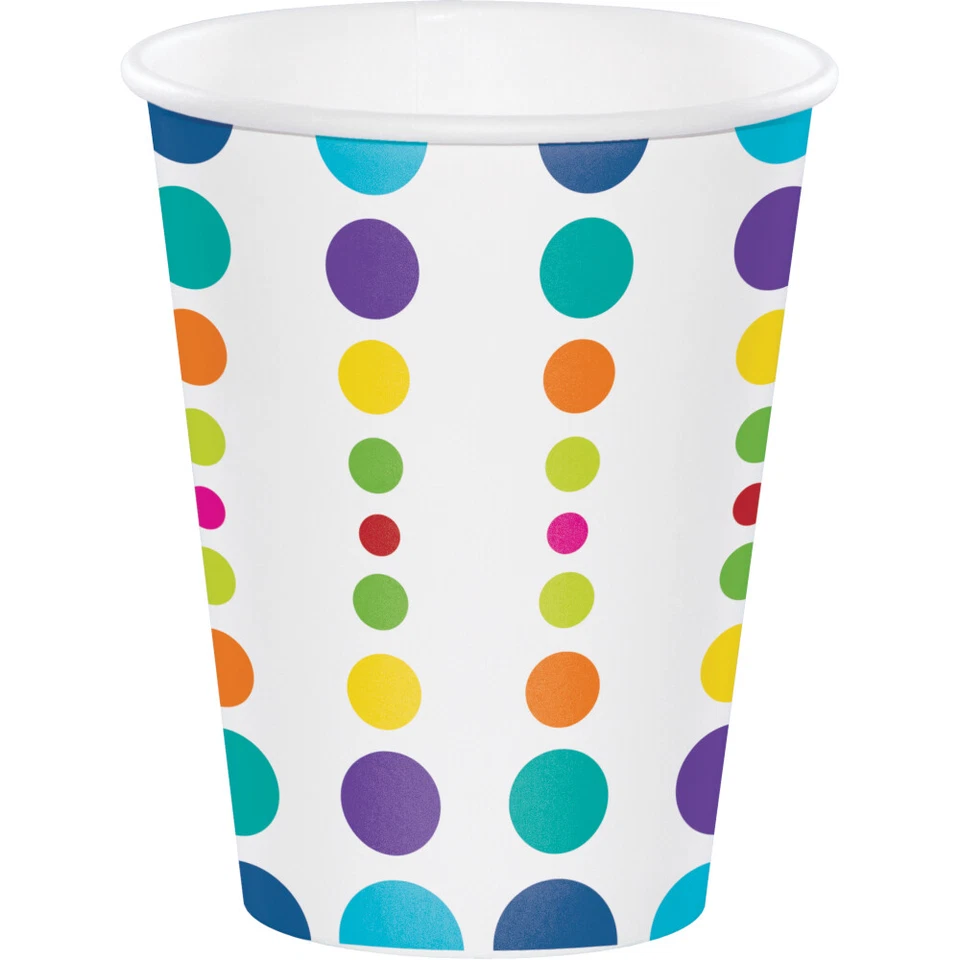 Cups Polka Dots Cups Party Paper Cups Favor Party 8ct Birthday Pop - Image 1 of 2