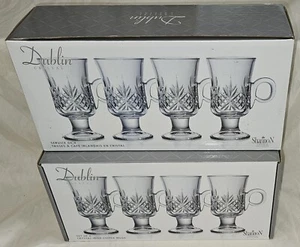 Godinger Dublin Shannon Crystal Footed Irish Mugs Set 8 10oz NEW 2 Unopened BoxS - Picture 1 of 1