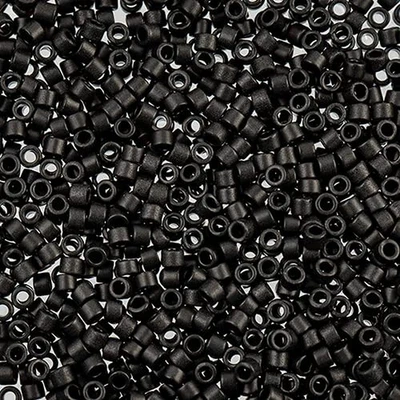 Miyuki Delica 11/0 - Negro Mate DB0310-50gms Bolsa de Cuentas de Vidrio Japonés Foto 1 de 2