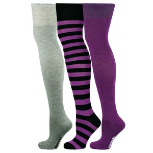 Mysocks Damen Overknee Socken schwarz mehrfarbig Design - Bild 1 von 11