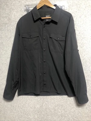 5.11 511 Tactical Shirt Mens Large Gray Vented Pockets Police Outdoor Concealed - Image 1 of 4