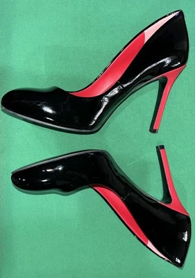 Zapatos de salón de tacón de charol negro Shoes Of Prey para mujer talla 7,5 M Foto 1 de 4