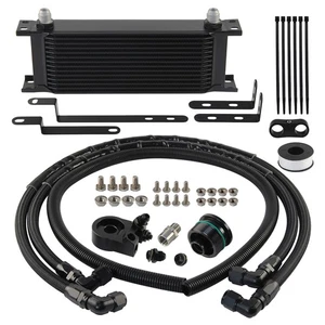 14 Row AN8 Engine Oil Cooler Kit All Models For VW VAG Golf MK7 2.0T EA888 Gen3 - Picture 1 of 11