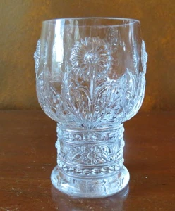 Anthropologie Glass Helianthus 4 ½” Clear Flat Tumbler(s) - Picture 1 of 3