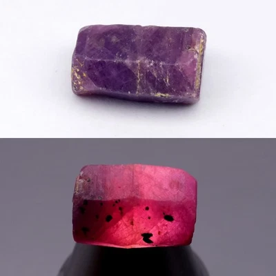 💎 14.69ct 14.3x10mm Rough Natural Purplish Pink Ruby - Unheated, Madagascar Gem - Image 1 of 4