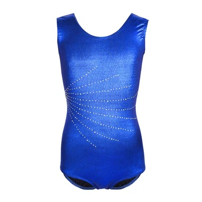 Metallic Luster Sleeveless Girls Ballet Leotard Gymnastics Suit Dance Bodysuit - Image 1 of 4