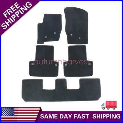 Alfombrillas de terciopelo delanteras y traseras negras 5 piezas nuevas para Volvo XC90 2003-2014 Foto 1 de 4