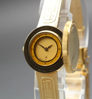 Vintage 1986 [Near MINT] Seiko Egyptian Golden Nefertiti 1E20-0A20 Quartz Women - Image 1 of 4