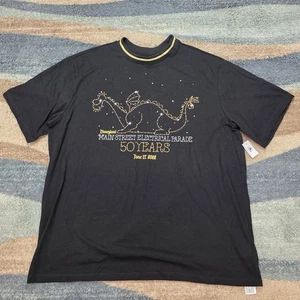 Disneyland Main Street Electrical Parade 50 Years T-Shirt XXL Black 2022 NWT - Picture 1 of 6