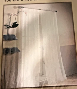 Style Selections Rod Pocket Curtain Panel #111945 Sheer White New 59" X 63" - Picture 1 of 8