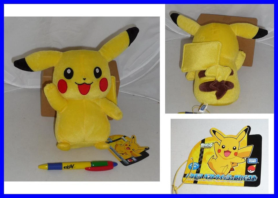 Peluche De Pokemon PIKACHU PokeDex 025 ORIGINAL Raro JAPONES Tomy NUEVO - Imagen 1 de 1