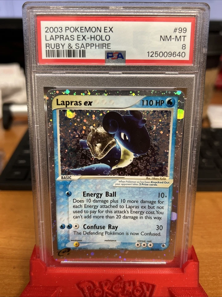 💧NEW CERT!!! PSA 8 Lapras EX 99/109 Ruby & Sapphire Holo Ultra Rare Pokemon - Image 1 of 1