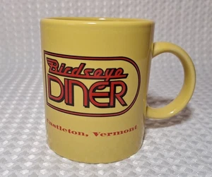 Birdseye Diner Castleton Vermont Souvenir Ceramic Coffee Mug Yellow & Red - Picture 1 of 7