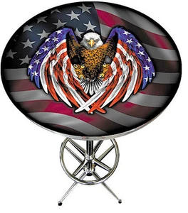 American Bald Eagle with Flag Pub Table - BEAUTIFUL - Picture 1 of 1