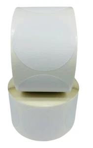 Etiquetas térmicas directas redondas Zebra/Eltron de 1,125" (1-1/8) núcleo de 1" 12 RLS 1000 EA - Imagen 1 de 5