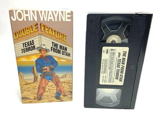 John Wayne VHS Movie Double Feature The Dawn Rider Lawless Frontier - Picture 1 of 3