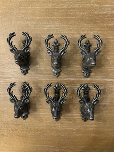 Six NOS Deer Head Coat Hangers  - Picture 1 of 4