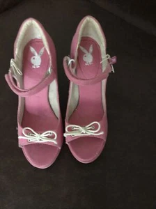 Playboy Hot Pink Heels Size 5.5 - Picture 1 of 4