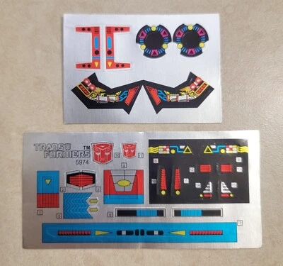 TRANSFORMERS G1 DINOBOT SNARL STICKER SHEET RARE! AUTOBOT TOY DECALS LABELS - Image 1 of 2