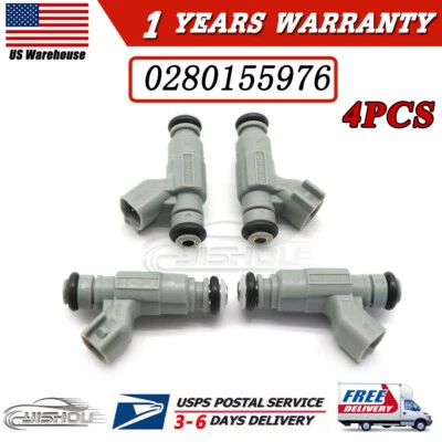 Juego de 4 inyectores de combustible 0280155976 para Chrysler PT Cruiser 2001-2003 2,4 L L4 gasolina Foto 1 de 4