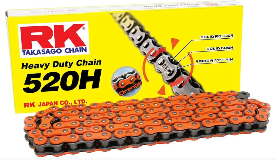 Motocross Kette orange passt für KTM RK Kette 520H/120 Supermoto - Bild 1 von 1