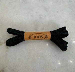 NEU TOD’S SCHWARZE DICKE GEWEBTE SCHNÜRSENKEL EIN PAAR HERGESTELLT IN ITALIEN DESIGNER - Bild 1 von 3