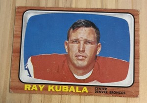 1966 Topps Football Vintage # 39 Ray Kubala Denver Broncos