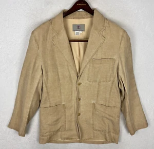 The Territory Ahead Linen Silk Blazer Mens Medium Sports Coat Beige Jacket Coat - Picture 1 of 12