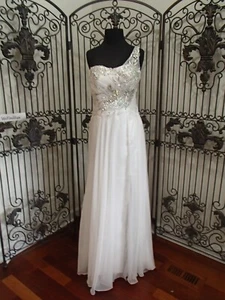 G1326/A DAVE & JOHNNY 106281 WEISS GRÖSSE 2 oder Größe 4 199 $ ABSCHLUSSBALL PARTYKLEID KLEID - Bild 1 von 10