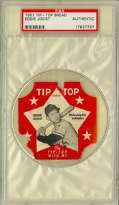 1952 TIP TOP BREAD Eddie Joost Philadelphia Athletics PSA A Total Population 8 - Picture 1 of 2