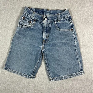 Vintage Levis 550 Jean Shorts Boys Size 7X Relax Fit Regular Denim Light Wash - Picture 1 of 13