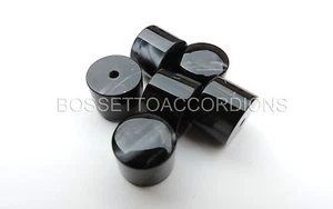 Accordion Buttons Pistons Black 13.8x11.5 (mm) - Picture 1 of 3