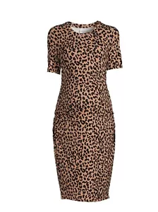 Large Leopard Print Maternity Dress - Picture 1 of 3