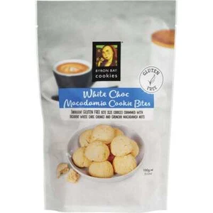 Byron Bay Cookies Gluten Free Cookie Bites White Choc Macadamia 100g (Pack of 6) - Picture 1 of 3