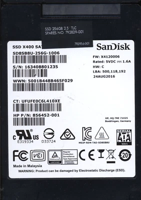 SANDISK 256GB SD8SB8U-256G-1006 Donor Drive - Image 1 of 2
