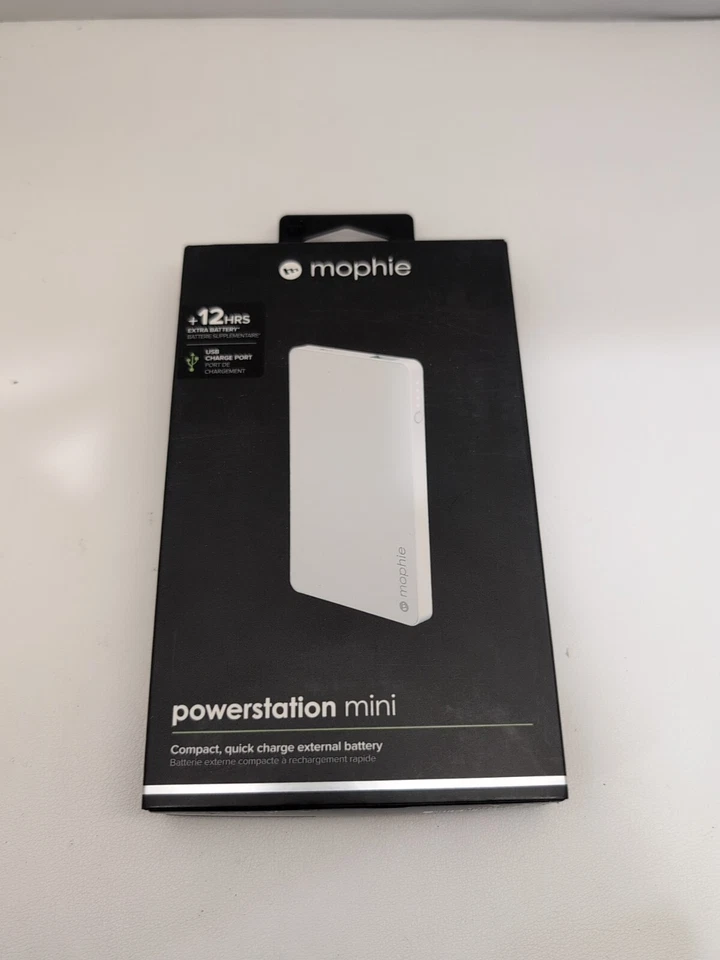 Mophie Powerstation Mini 3000 mAh USB Quick Charge External Battery White - Image 1 of 2