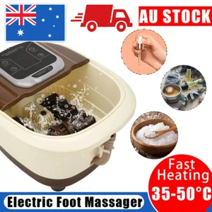 Electric Foot Massager 10L Bubble Foot Bath Spa Foot Tub Roller Heat Soak Bath - Picture 1 of 14