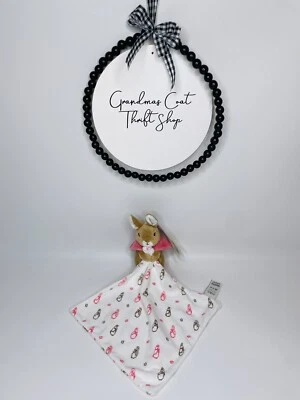 全新 罕见 Beatrix Potter M&S Peter Rabbit 粉色 Lovey 安全毯 婴儿淋浴 — 第 1/4 张图片