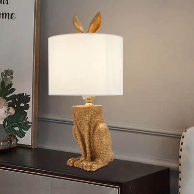 Rabbit Lamp Table Light Bedside E26 Lighting Bedroom Decor Desk Night Light - Image 1 of 4
