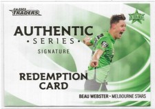 2023 / 24 Cricket Traders Authentic Signature Team (AST07) Beau WEBSTER 21/28