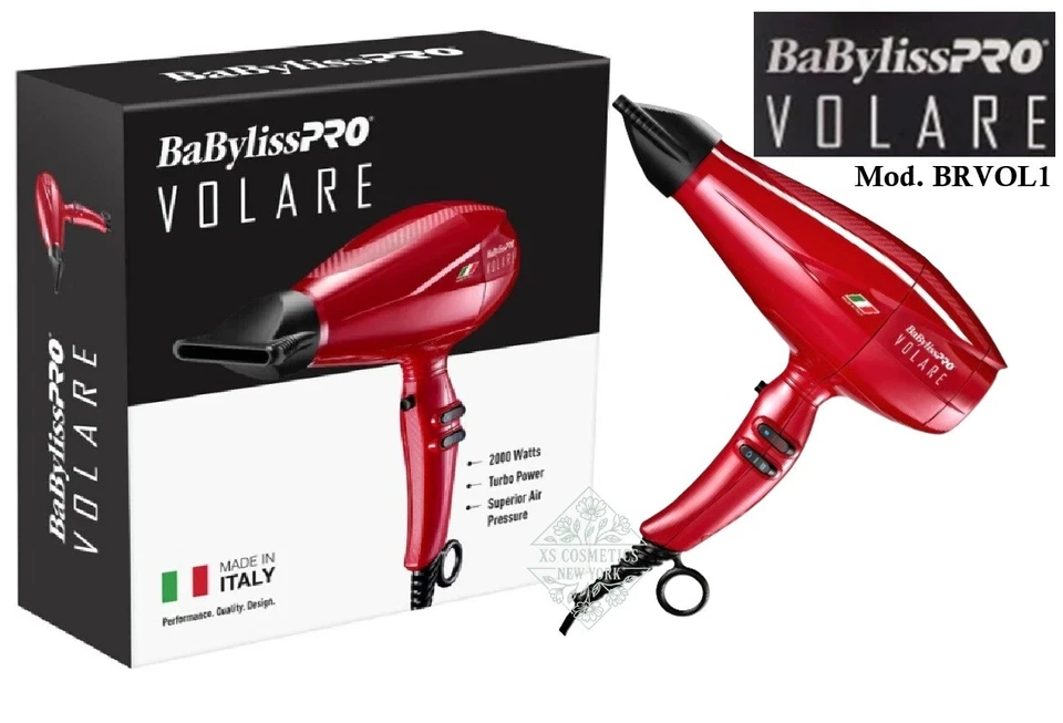 Secador de pelo BaBylissPRO Volare Nano Titanium rendimiento profesional-rojo #BRVOL1 Foto 1 de 1