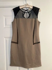 Mujer MALLOY Vestido Nude Negro Malla Mediano Usado en Excelente Condición Y2K - Imagen 1 de 3