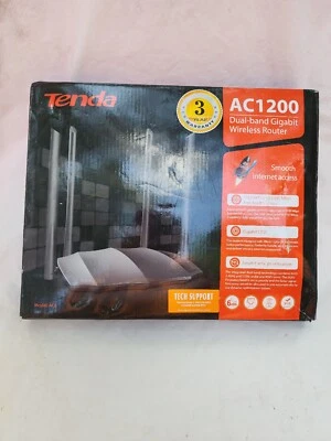 Tenda AC1200 Dual Band Smart WiFi Router - Black - Image 1 of 2