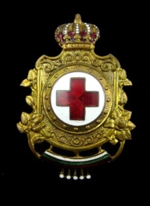 Medaglia distintivo croce rossa bulgara Regno di Bulgaria anni 30 vintage RARA - Foto 1 di 7